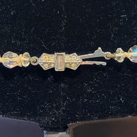 Vintage Aurora Borealis Made in England Necklace & Jonne Clip On Earrings - Picture 7 of 10